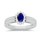 14K 0.25ct  Diamond  Sapphire  Ring