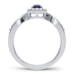 14K 0.25CT Diamond Sapphire Ring