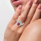 14K 0.70CT Diamond Ruby Ring