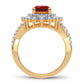 14K 0.70CT Diamond Ruby Ring