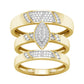 10K 0.07CT DIAMOND TRIO SET