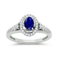 14K 0.10ct Diamond Sapphire Ring