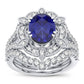 14K 0.90CT Diamond Sapphire Ring