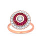 14K 0.40CT Diamond Ruby Ring