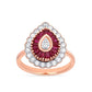 14K 0.34CT Diamond Ruby Ring