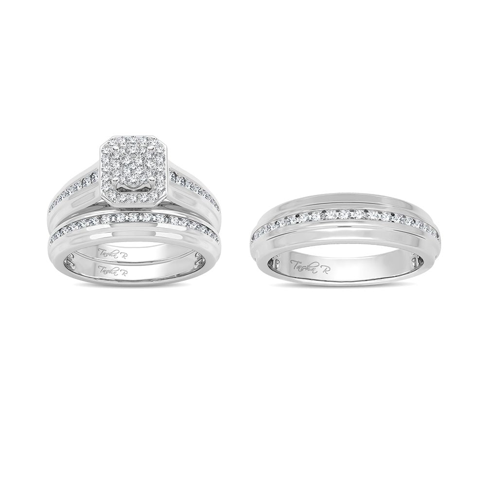 14K 0.87CT Diamond Trio Set