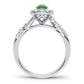 14K 0.27CT Diamond Emerald Ring