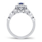 14K 0.28CT Diamond Sapphire Ring