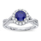 14K 0.25CT Diamond Sapphire Ring