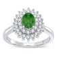 14K 0.25CT Diamond Emerald Ring