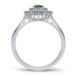 14K 0.25CT Diamond Emerald Ring