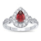 14K 0.28CT Diamond Ruby Ring