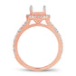 14K 0.58CT Diamond semi-mount ring