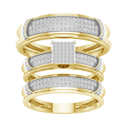 10K 0.50ct Diamond Trio Set