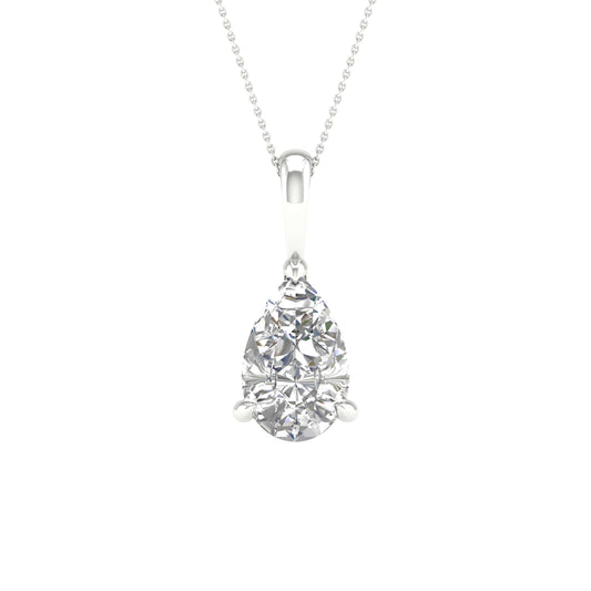 14K 1.00CT Certified Lab Grown Diamond Pendant ( IGI Certified )