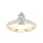 14K 1.25CT Certified Lab Grown Diamond Ring ( IGI Certified )