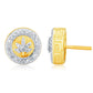 10K 0.20CT D-EARRINGS "LEAF"