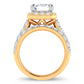 14K 5.00CT Certified Lab Grown Diamond Bridal Ring