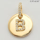 14KY 0.15CTW DIAMOND INITIAL PENDANT