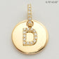 14KY 0.15CTW DIAMOND INITIAL PENDANT