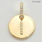 14KY 0.15CTW DIAMOND INITIAL PENDANT