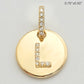 14KY 0.15CTW DIAMOND INITIAL PENDANT