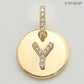 14KY 0.15CTW DIAMOND INITIAL PENDANT