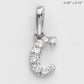 14KW 0.06CTW DIAMOND INITIAL PENDANT