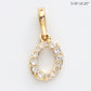 14KY 0.06CTW DIAMOND INITIAL PENDANT