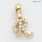 14KY 0.07CTW DIAMOND INITIAL PENDANT