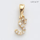 14KY 0.05CTW DIAMOND INITIAL PENDANT