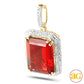 10KY 0.50CTW DIAMOND 2-ROW PENDANT WITH 12.57CT SY