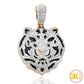 10KY 1.75CTW DIAMOND TIGER HEAD PENDANT