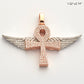14KR+W TWO TONE 1.65CTW DIAMOND ANKH CROSS WITH