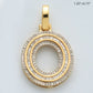 10KY 0.50CTW BAGUETTE DIAMOND INITIAL PENDANT