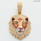 14KY 1.75CTW DIAMOND LION HEAD PENDANT W/DIAMOND