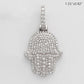 14KW 2.50CTW DIAMOND 3D HAMZA PENDANT