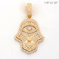 14KY+W 2.85CTW DIAMOND HAMZA PENDANT