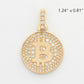 14KY 0.70CTW DIAMOND BITCOIN MEDALLION