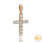 14KR 1.00CTW DIAMOND PRONG SET CROSS PENDANT