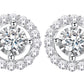 14 Karat Yellow Gold 0.25 Carat Diamonds Round Earrings-0128013-YG
