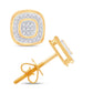 10 Karat Yellow Gold 0.11 Carat Diamonds Cushion Earrings-0126099-YG