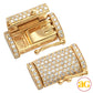 10KY 0.80CTW DIAMOND COFFIN LOCK FOR LINK CHAIN