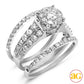 14KW 1.80CTW FLEUR DIAMOND 3-RING BRIDAL SET