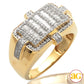 10KY 0.75 CTW  BAQUETTE DIAMOND MEN'S RING