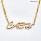 10KY 0.90CTW DIAMOND NECKLACE NAME PIECE