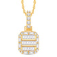 10 Karat All Yellow Gold 0.33 Carat Diamonds Cushion Pendant-0825817-ALY