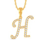 10 Karat White Gold 0.20 Carat Diamonds Initial (H) Pendant-0825449-WG