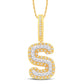 10 Karat White Gold 0.31 Carat Diamonds Initial (S) HipHop Pendant-1026160-WG