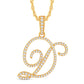 10 Karat White Gold 0.97 Carat Diamonds Initial (D) HipHop Pendant-1026184-WG